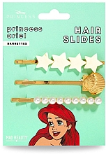Набор заколок для волос, 3 шт. - Mad Beauty Disney POP Princess Hair Slides Ariel — фото N1