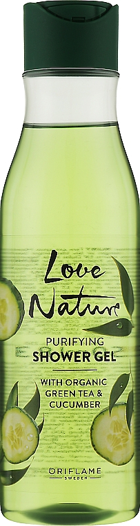 Гель для душа "Зеленый чай и огурец" - Oriflame Love Nature Shower Gel — фото N1