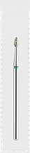 Парфумерія, косметика Фреза алмазна зелена «Оливка гостра», діаметр 1,8 мм, довжина 4 мм - Divia DF007-18-G
