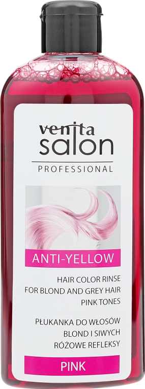 Ополаскиватель для осветленных и седых волос - Venita Salon Anty-Yellow Blond & Grey Hair Color Rinse Pink — фото N2