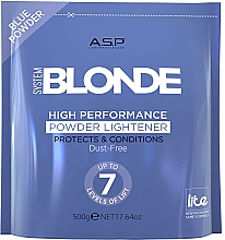 Порошок осветляющий для волос, голубой - Affinage System Blonde High Performance Powder Blue — фото N1