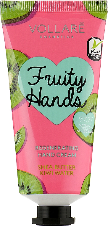 Крем для рук "Киви + Масло Ши" - Vollare Vegan Fruity Hands Hand Cream — фото N1
