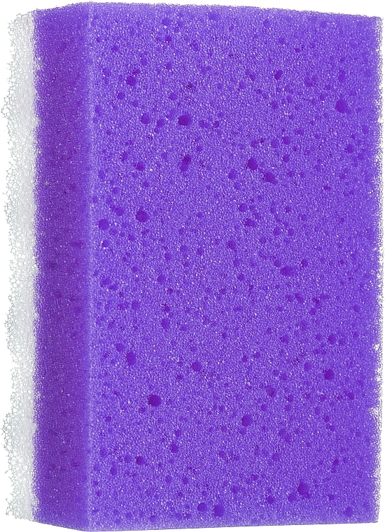 Губка для душу квадратна, велика, фіолетова - LULA — фото N1