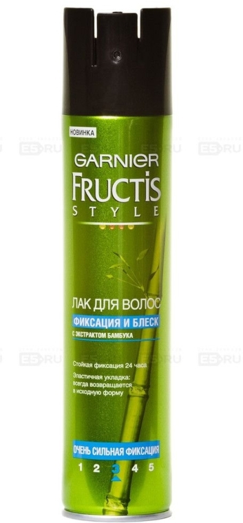 Лак для волос очень сильной фиксации - Garnier Fructis Style Фиксация и Блеск