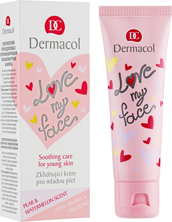 Крем-сорбет успокаивающий и выравнивающий для лица - Dermacol Love My Face Soothing Care For Young Skin