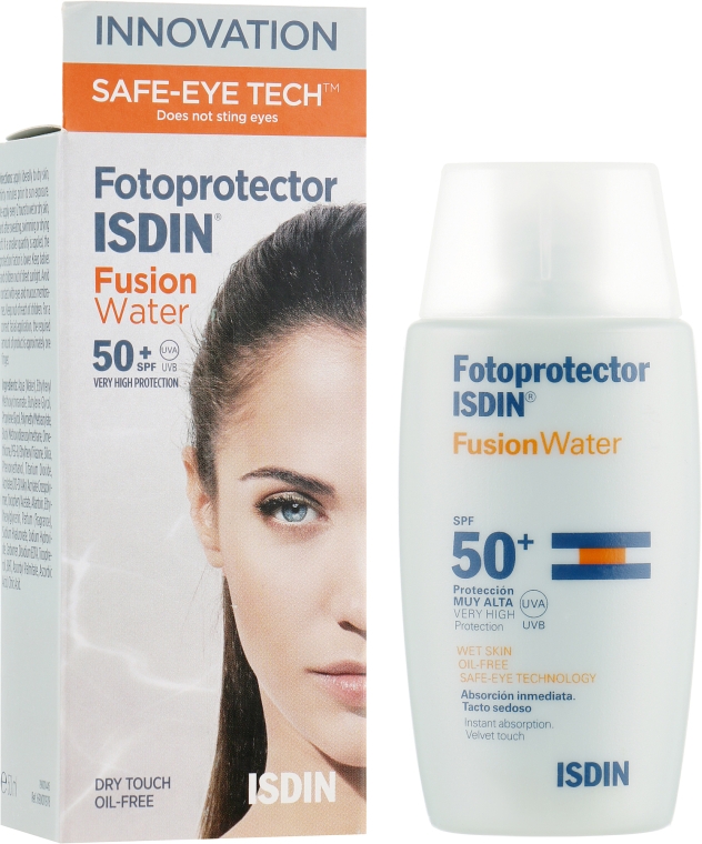 Солнцезащитное средство для лица SPF 50+ - Isdin Fotoprotector Fusion Water SPF 50+ — фото N4