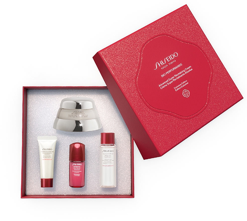 Набір - Shiseido Bio-Performance Advanced Super Revitalizing Cream Holiday Kit (cr/50ml + foam/15ml + f/lot/30ml + conc/10ml) — фото N2