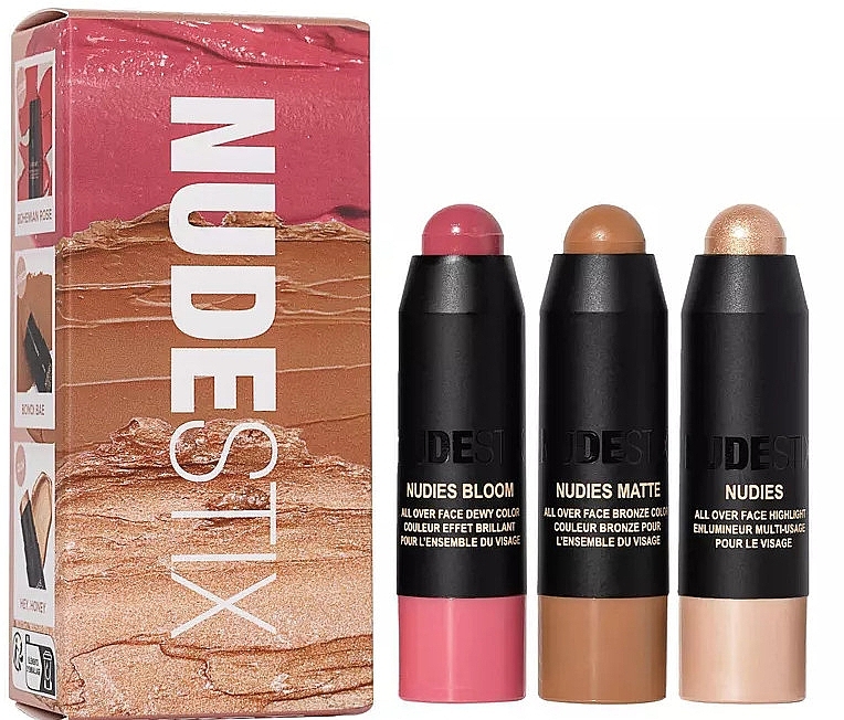 Набір - Nudestix Mini Roses & Honey Blush Kit (blush/3x1.8g) — фото N2