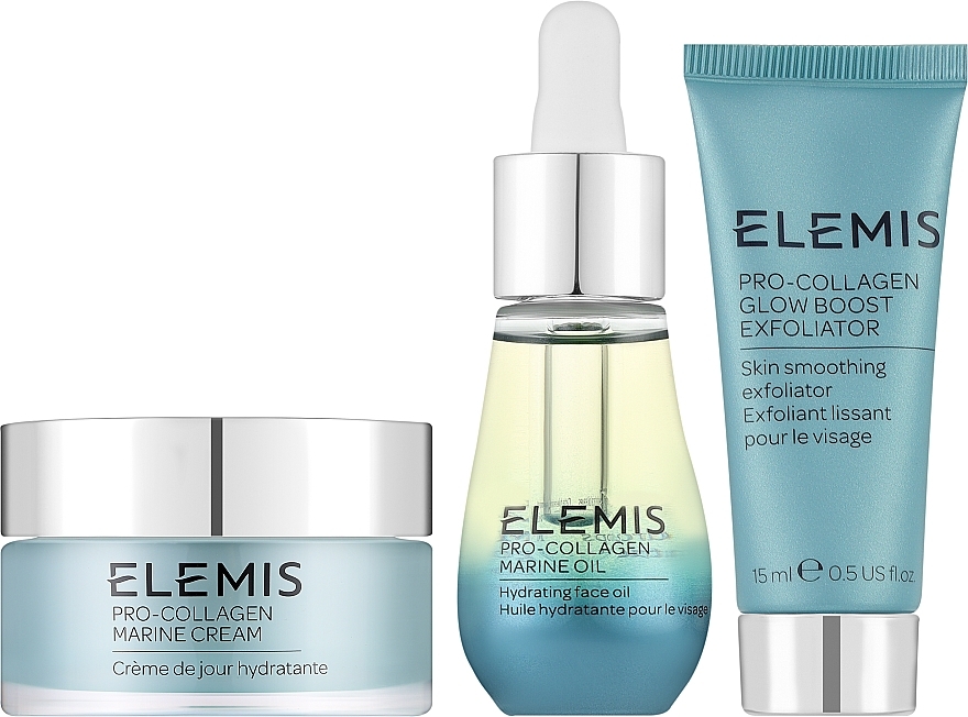 Набір - Elemis The Pro-Collagen Skin Trio Treat (balm/15ml + oil/15ml + cr/30ml) — фото N2