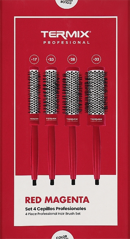 Термобрашинг для волос, 4 шт. - Termix Red Magenta 4 Pack — фото N1