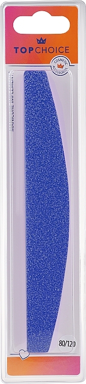 Пилочка для нігтів 80/120, 70075, синя - Top Choice — фото N1
