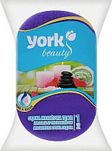 Губка для ванни та масажу "Веселка", фіолетовий + блакитний - York — фото N1