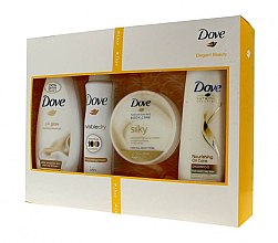 Парфумерія, косметика Набір - Dove Elegant Beauty (cr/gel/250ml + b/cr/300ml + shm/250ml + deo/150ml)