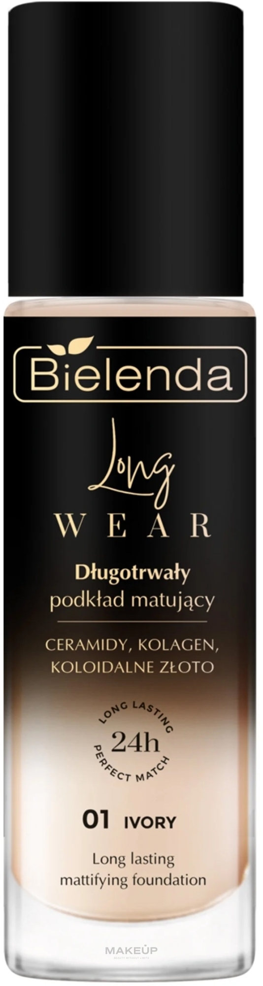 Стойкая матовая тональная основа - Bielenda Long Wear Long-Lasting Mattifying Foundation — фото 01 - Ivory