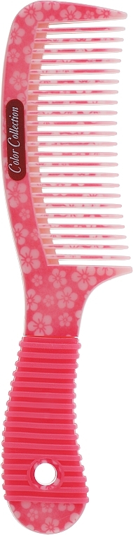 Гребешок для волос с прорезиненной ручкой 499054, розовый 2 - Inter-Vion