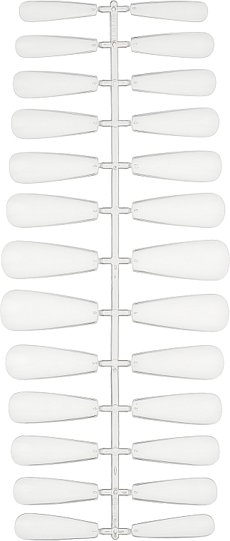 Гелеві тіпси для швидкого нарощування "Medium Coffin", прозорі - Canni Clear Fast Gel Tips — фото N2