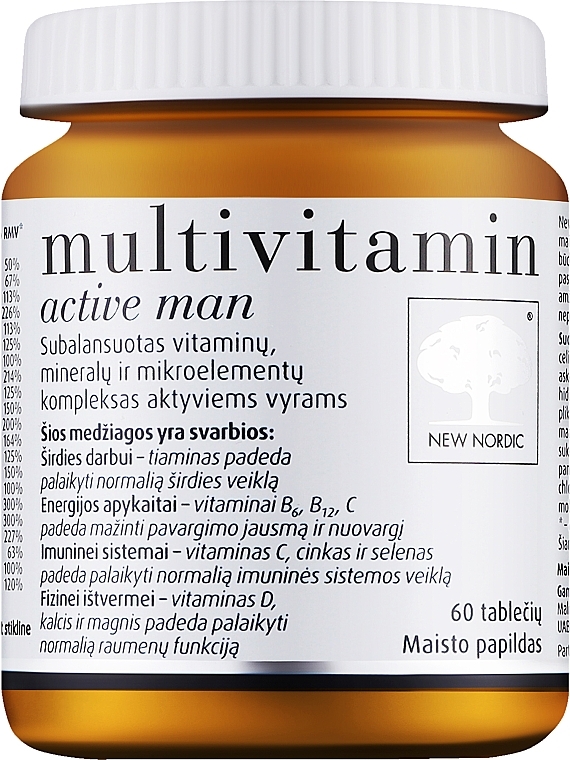 Мультивитамины для мужчин - New Nordic Multivitamin Active Man — фото N1