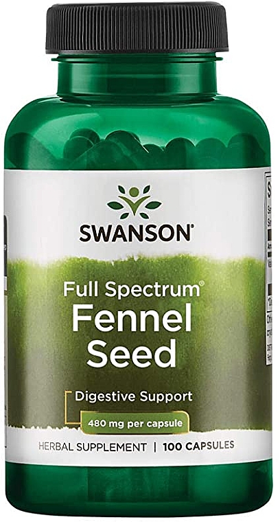 Пищевая добавка "Семена фенхеля", 480 мг - Swanson Fennel Seed — фото N1