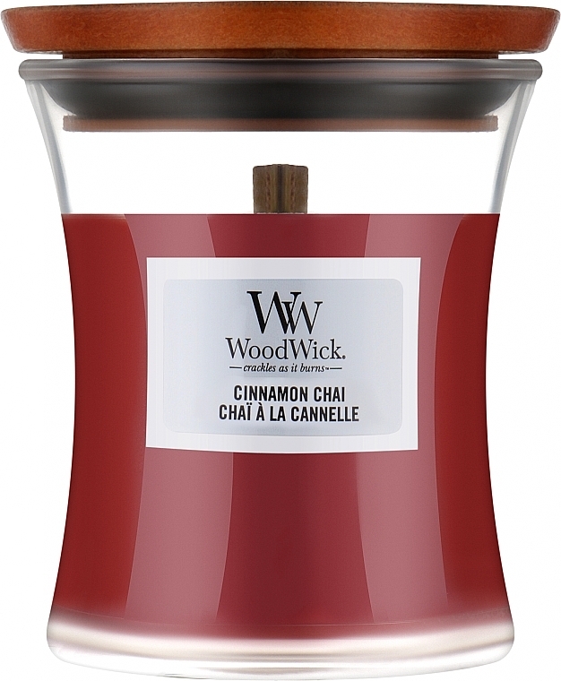 Ароматическая свеча в стакане - WoodWick Hourglass Candle Cinnamon Chai — фото N1