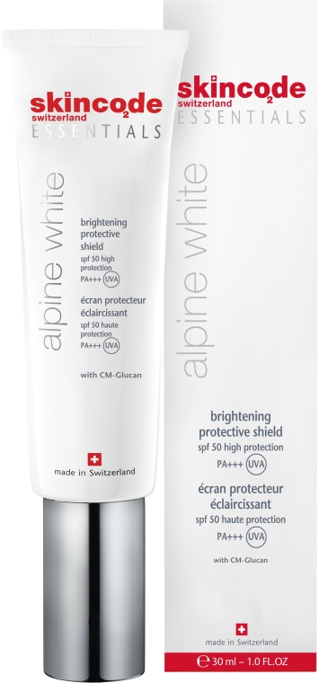 Осветляющий защитный крем для лица - Skincode Essentials Alpine White Brightening Protective Shield SPF50 — фото N1