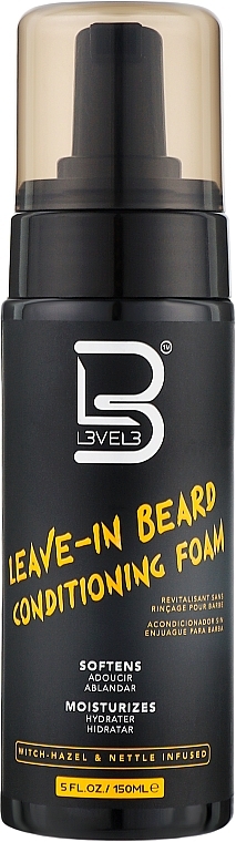 Незмивна пінка-кондиціонер для бороди - Level3 Leave-In Beard Conditioning Foam — фото N1