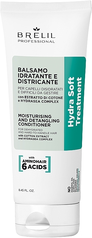 Увлажняющий кондиционер для волос - Brelil Hydra Soft Treatment Moisturising And Detangling Conditioner — фото N1