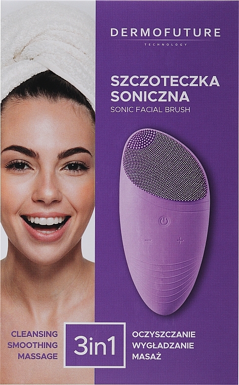 Електрощітка для очищення обличчя, фіолетова - Dermo Future Technology — фото N1
