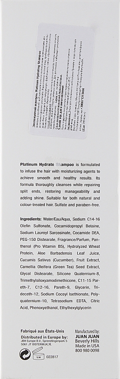 Увлажняющий шампунь для волос - J Beverly Hills Platinum Hydrate Shampoo — фото N6