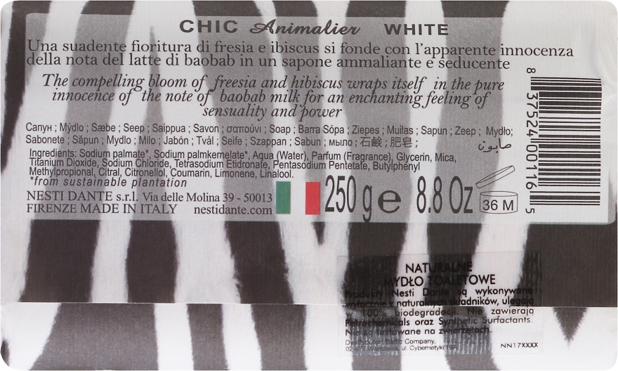 Мыло "Белый Тигр" - Nesti Dante Chic Animalier Soap — фото N2
