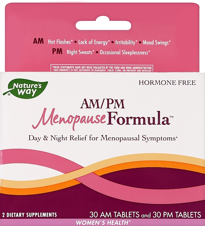 Пищевая добавка для поддержки женского здоровья вовремя менопаузы - Nature’s Way AM/PM Menopause Formula — фото N1