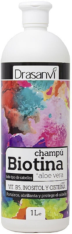 Шампунь з біотином та алое вера - Drasanvi Biotin + Aloe Vera Hair Shampoo — фото N1