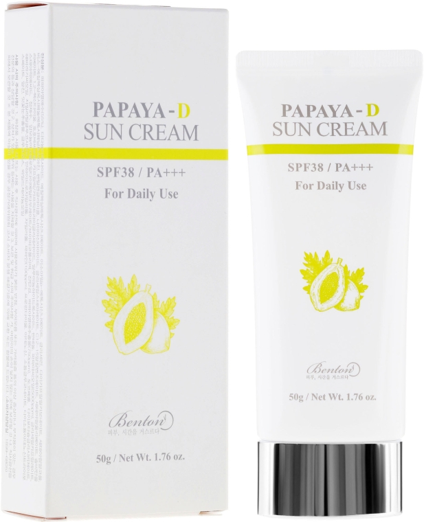 Солнцезащитный крем - Benton Papaya-D Sun Cream SPF38 PA+++