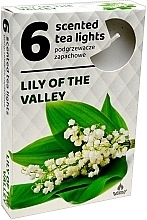 Парфумерія, косметика Чайні свічки "Конвалія", 6 шт. - Admit Scented Tea Light Lily Of The Valley