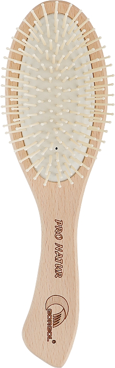 Расческа для волос на резиновой подушке с пластиковыми зубчиками, 11 рядов, светлая - Gorgol — фото N1
