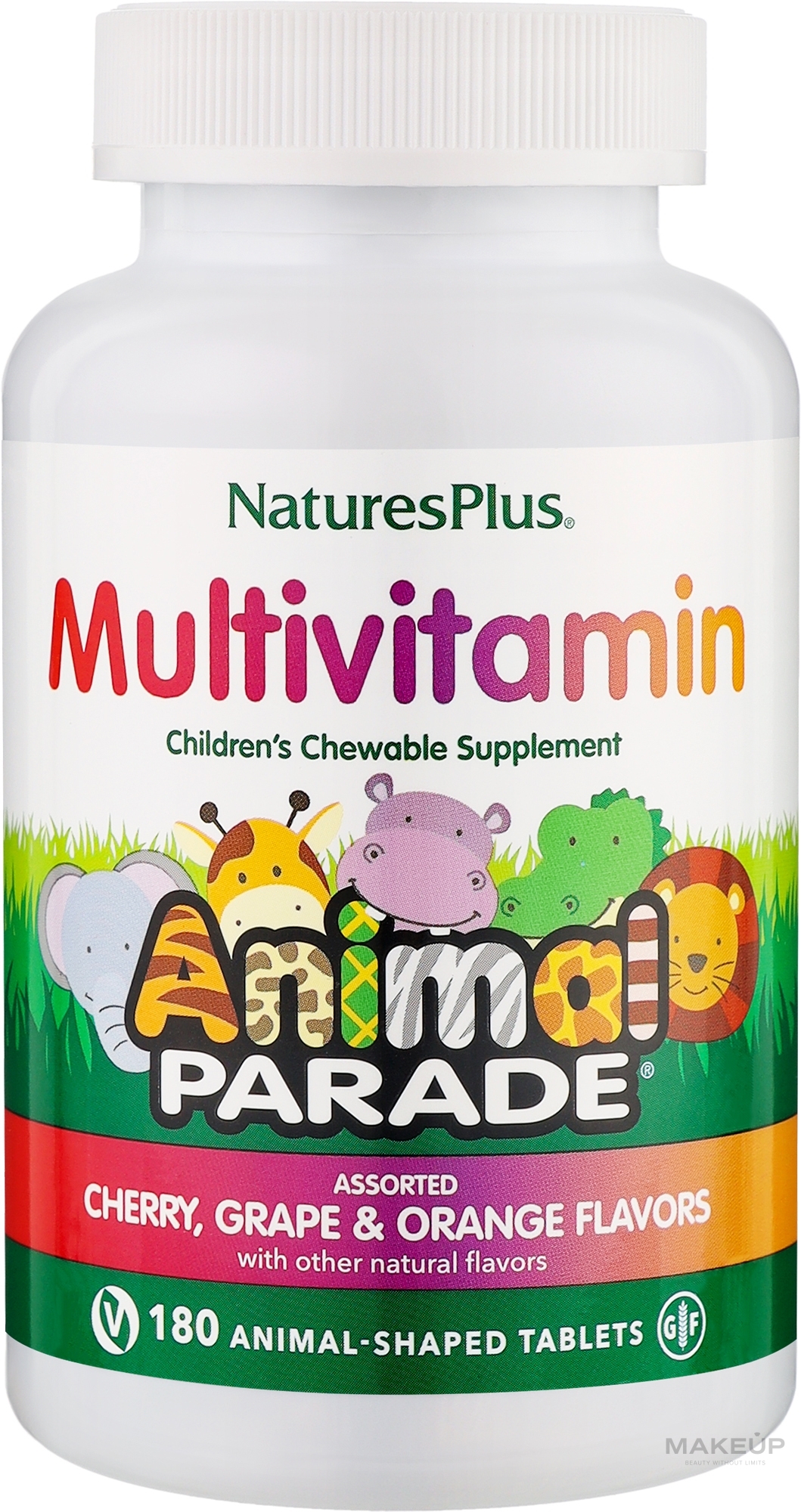 Мультивітаміни для дітей - NaturesPlus Animal Parade Multivitamin Children’s Chewables — фото 180шт