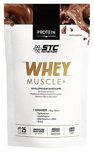 Протеїн "Вей Мускул+", зі смаком шоколаду - STC Nutrition Premium WHEY Muscle+ Protein Chocolate — фото N1