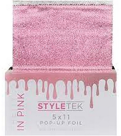 Фольга для волос, что позволяет легко выдавать отдельные листы, розовая - StyleTek — фото N1