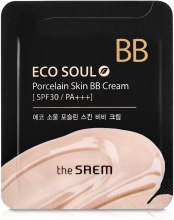 Парфумерія, косметика ВВ-крем "Порцелянова шкіра" - The Saem Eco Soul Porcelain Skin BB Cream SPF30 PA+++ (пробник)