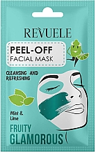 Парфумерія, косметика Маска-плівка для обличчя "М'ята і лайм" - Revuele Fruity Glamorous Peel-off Facial Mask Mint&Lime