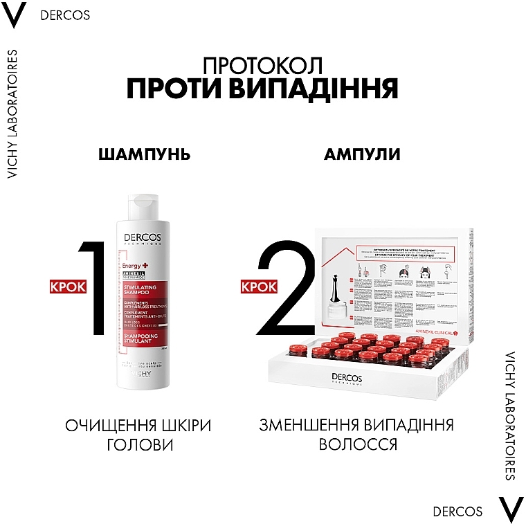 УЦЕНКА Тонизирующий шампунь для борьбы с выпадением волос - Vichy Dercos Energy+ Stimulating Shampoo * — фото N9