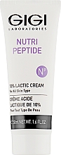 Парфумерія, косметика Охолоджувальний крем з 10% молочної кислоти - Gigi Nutri-Peptide 10% Lactic Cream