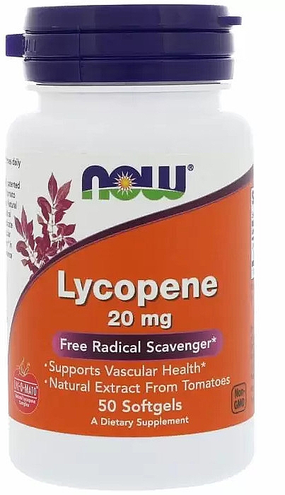 Харчова добавка "Лікопін 20 мг" - Now Foods Lycopene 20 mg — фото N1