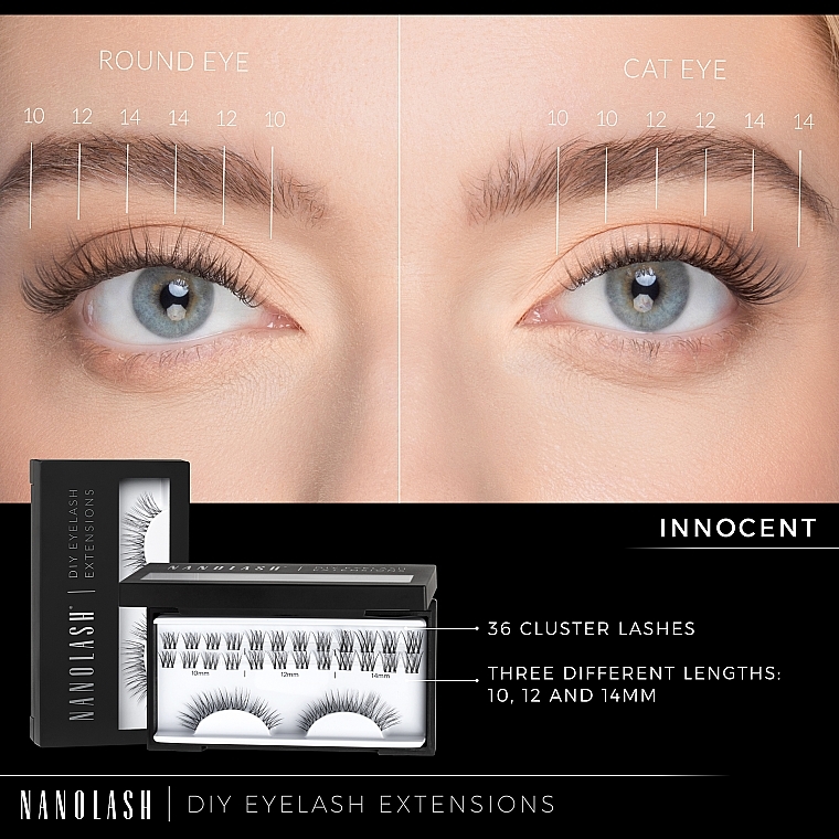 Накладные ресницы - Nanolash Diy Eyelash Extensions Innocent — фото N5