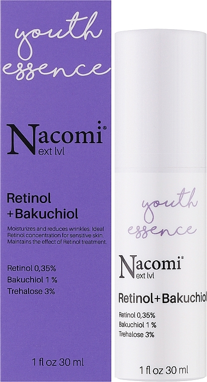 Нічна сироватка для обличчя з ретинолом та бакучіолом - Nacomi Next Level Retinol 0,35% + Bakuchiol 1% — фото N2