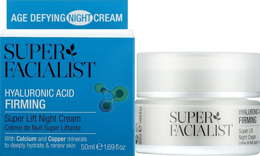 Крем нічний з гіалуроновою кислотою для обличчя - Super Facialist Hyaluronic Acid Firming Super Lift Night Cream — фото N2