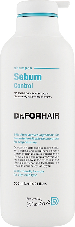 Себорегулирующий шампунь для жирных волос - Dr.FORHAIR Sebum Control Shampoo — фото N1