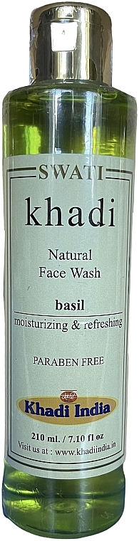 Натуральный гель для умывания "Базилик" - Khadi Swati Natural Face Wash Basil — фото N1