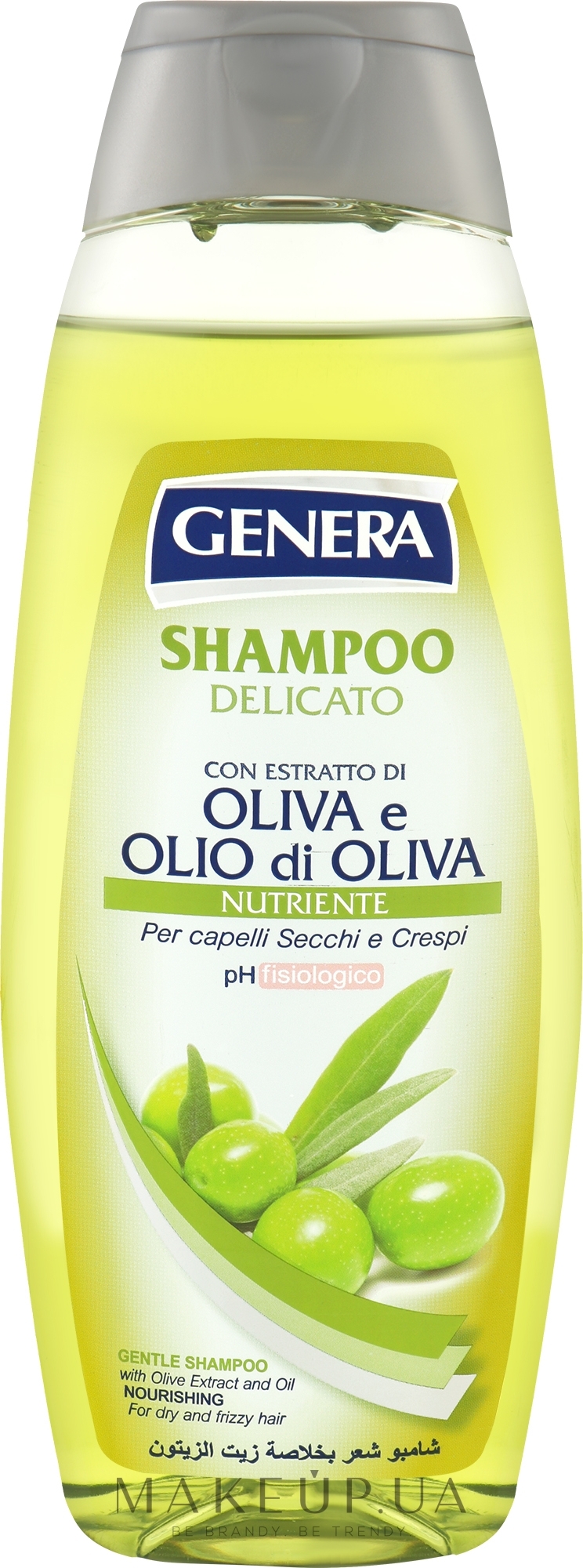 Шампунь для сухого та в'юнкого волосся - Genera Shampoo Delicato Con Estratto Di Oliva Olio Di Oliva — фото 1000ml