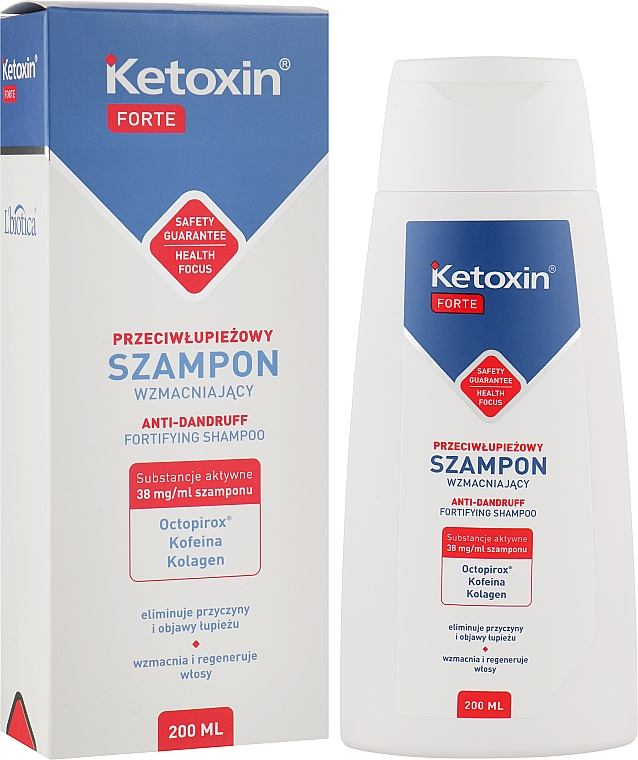 Шампунь для волосся проти лупи - L'biotica Ketoxin Forte Strengthcting Anti-Dandruff Shampoo — фото N2