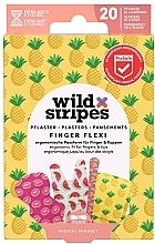Набор пластырей, 20 шт. - Wild Stripes Plasters Finger Flexi Food — фото N1